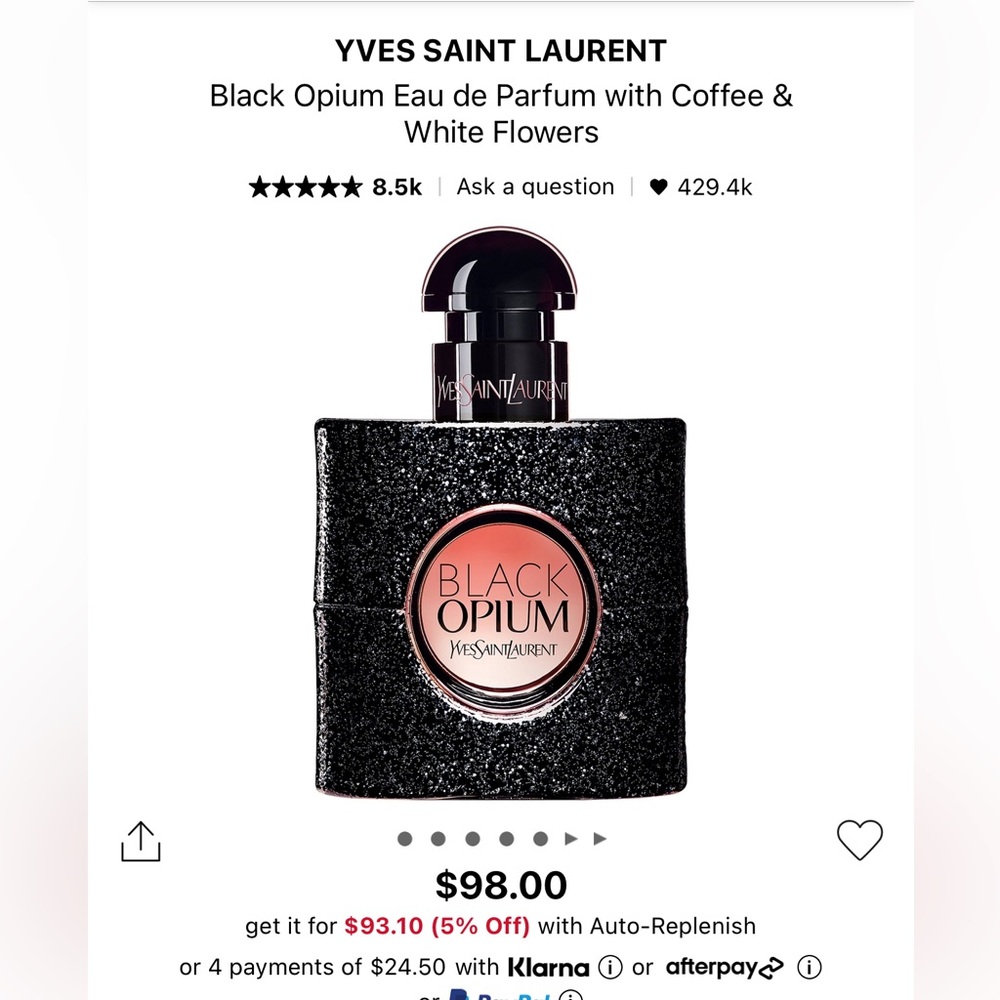 NEW Yves Saint Laurent Black Opium Eau de Parfum